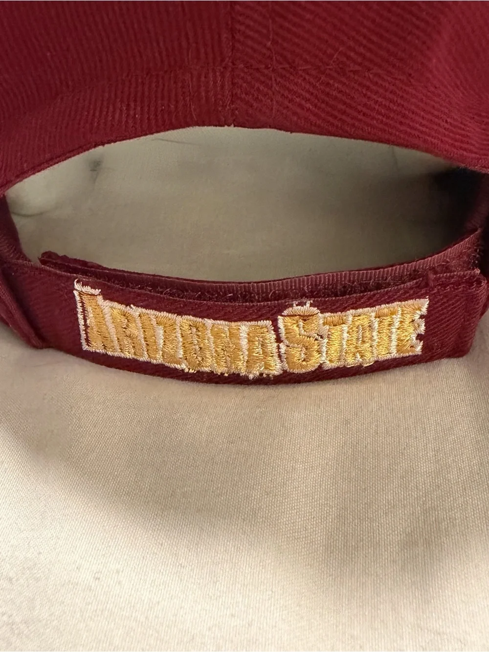 Maroon Baseball Cap with Embroidered Devil Logo